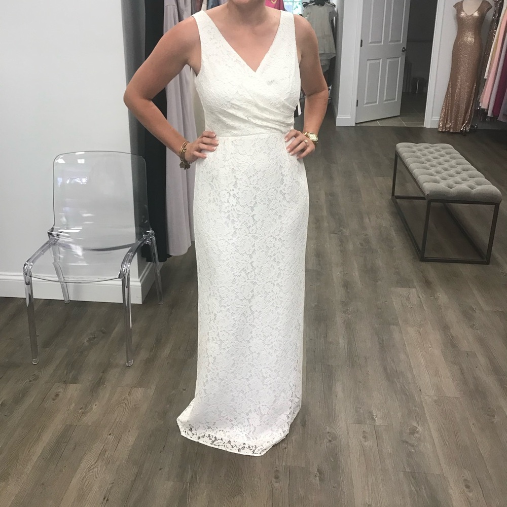 Donna Morgan White Lace Bridal Dress